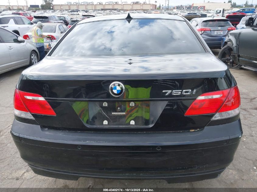 2008 BMW 750I VIN: WBAHL83568DT13460 Lot: 43402174