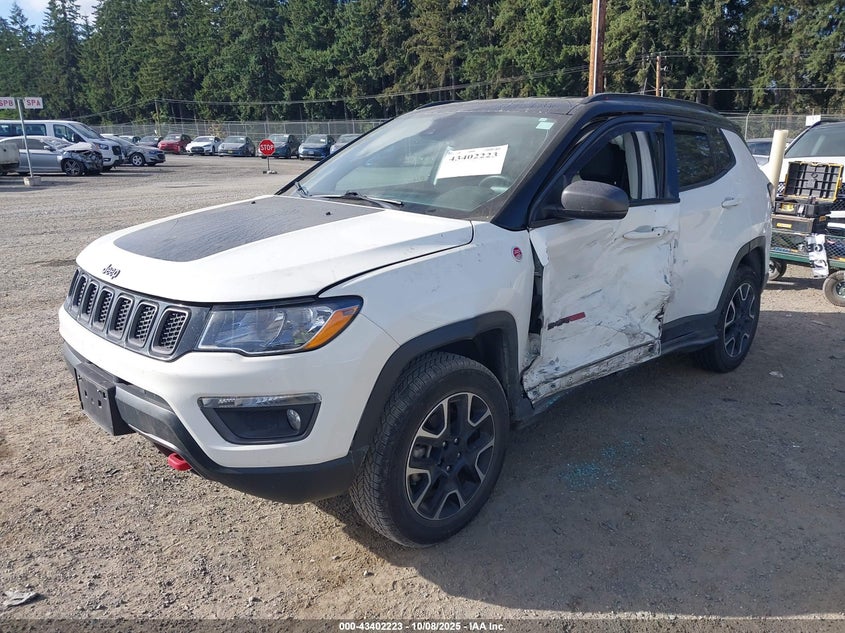 2021 Jeep Compass 2.4 Trailhawk 4x4 White Lot 111043402223 Vin 3C4NJDDB2MT589180