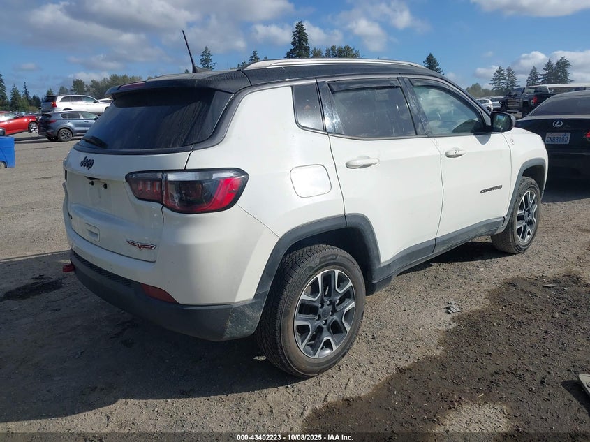 2021 Jeep Compass 2.4 Trailhawk 4x4 White Lot 111043402223 Vin 3C4NJDDB2MT589180