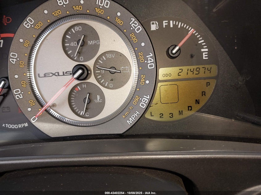2001 Lexus Is 300 VIN: JTHBD182310009400 Lot: 43402254
