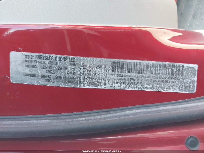 2012 Dodge Grand Caravan Crew VIN: 2C4RDGDG8CR308720 Lot: 43402311