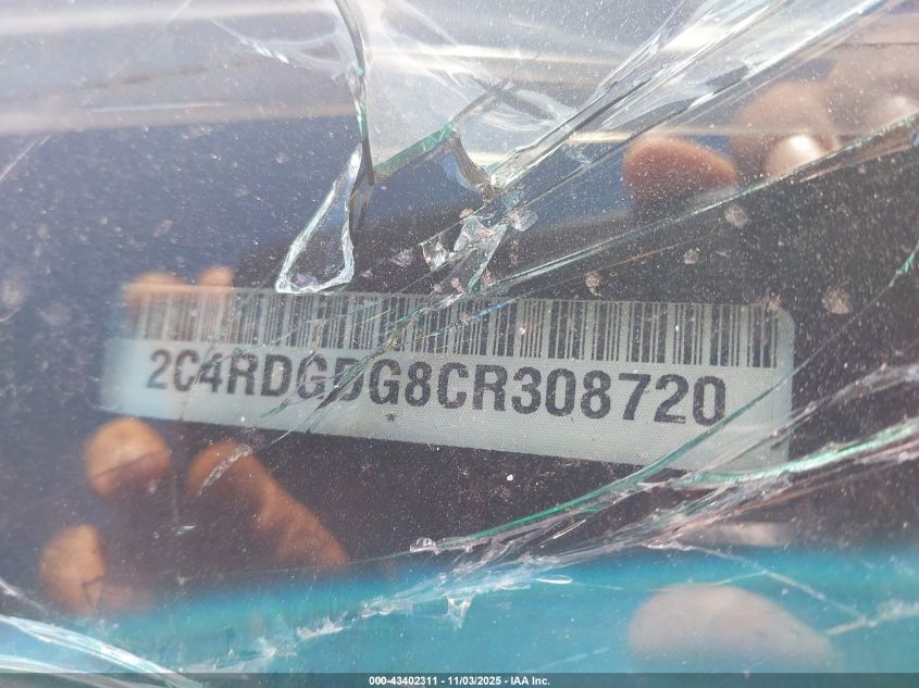 2012 Dodge Grand Caravan Crew VIN: 2C4RDGDG8CR308720 Lot: 43402311