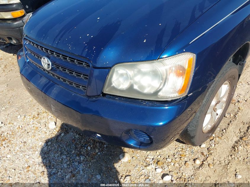 2002 Toyota Highlander V6 VIN: JTEGF21A520048446 Lot: 43402320