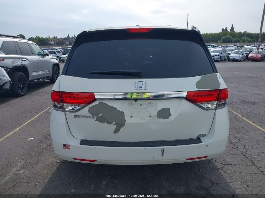 2014 Honda Odyssey Ex-L VIN: 5FNRL5H60EB028037 Lot: 43402366