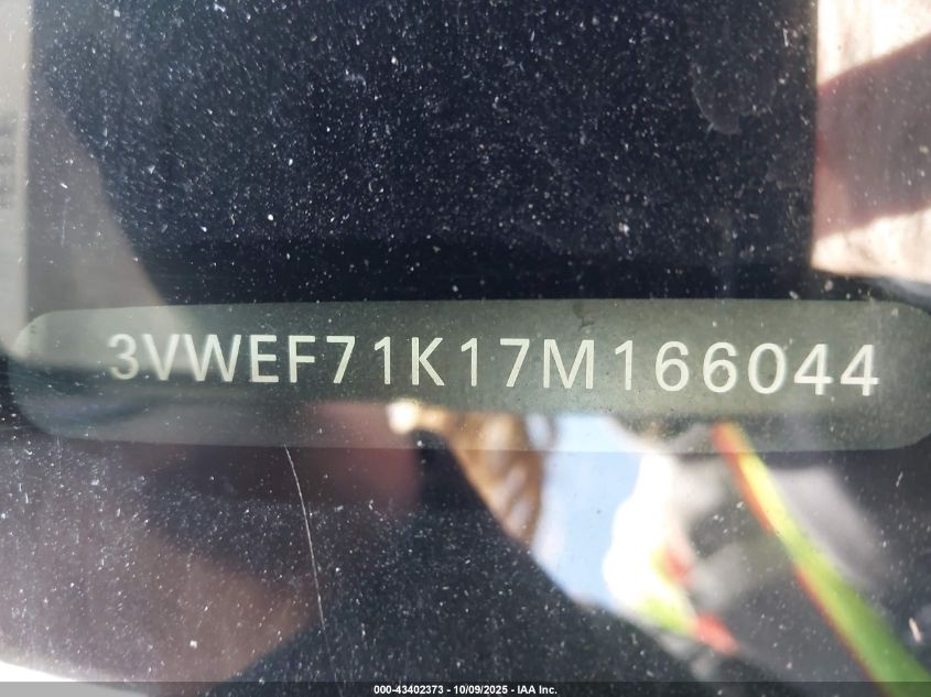 2007 Volkswagen Jetta Wolfsburg Edition VIN: 3VWEF71K17M166044 Lot: 43402373