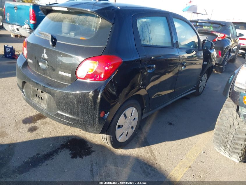 2015 Mitsubishi Mirage De/Rf VIN: ML32A3HJ4FH047341 Lot: 43402469