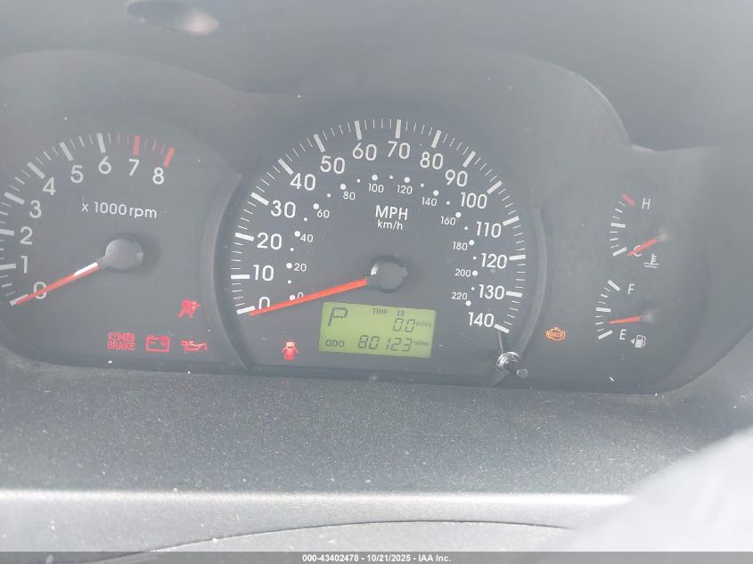 2006 Kia Spectra Ex/Lx/Sx VIN: KNAFE121665237057 Lot: 43402478