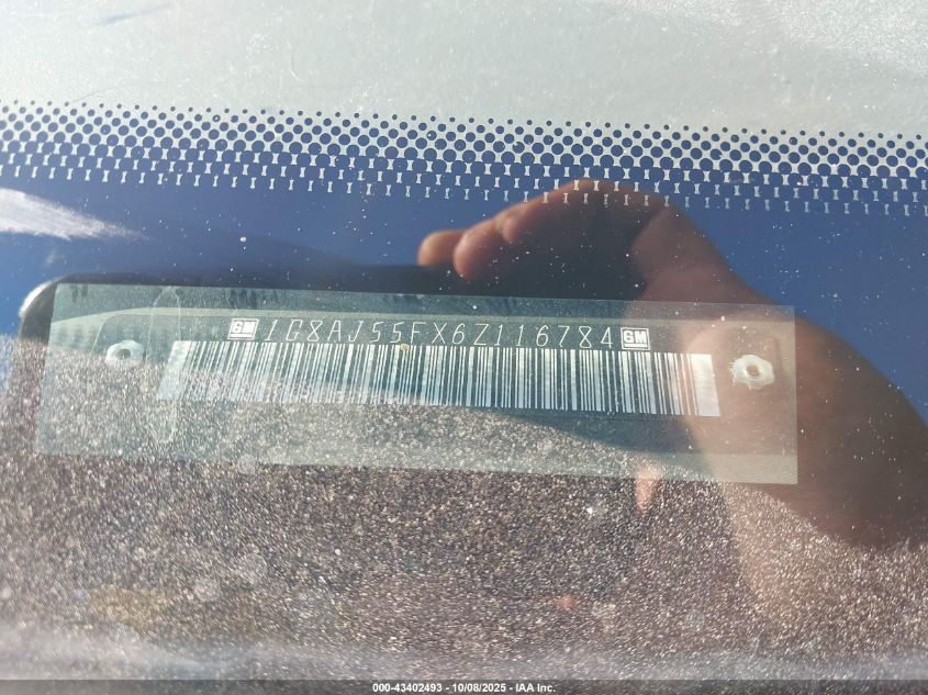 2006 Saturn Ion 2 VIN: 1G8AJ55FX6Z116784 Lot: 43402493