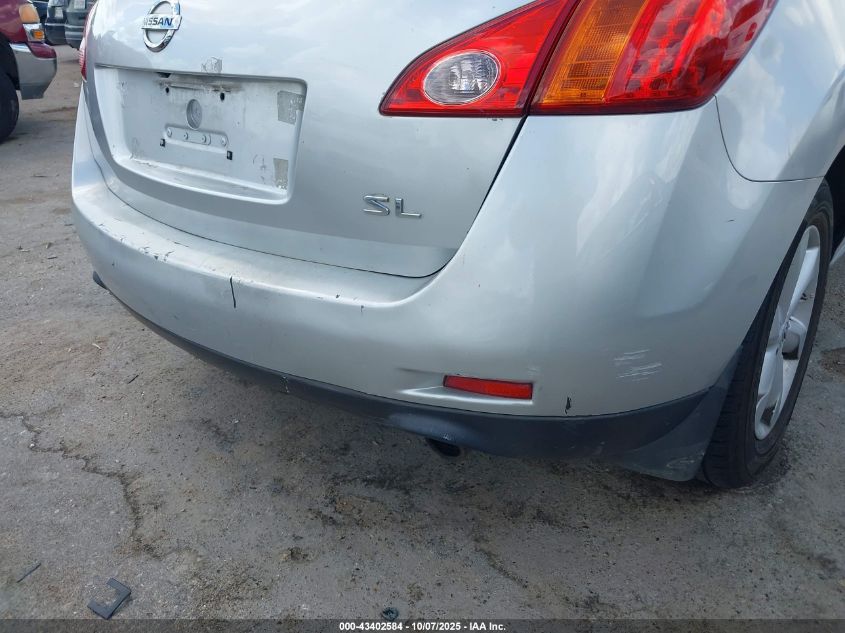 2009 Nissan Murano Sl VIN: JN8AZ18U39W020538 Lot: 43402584
