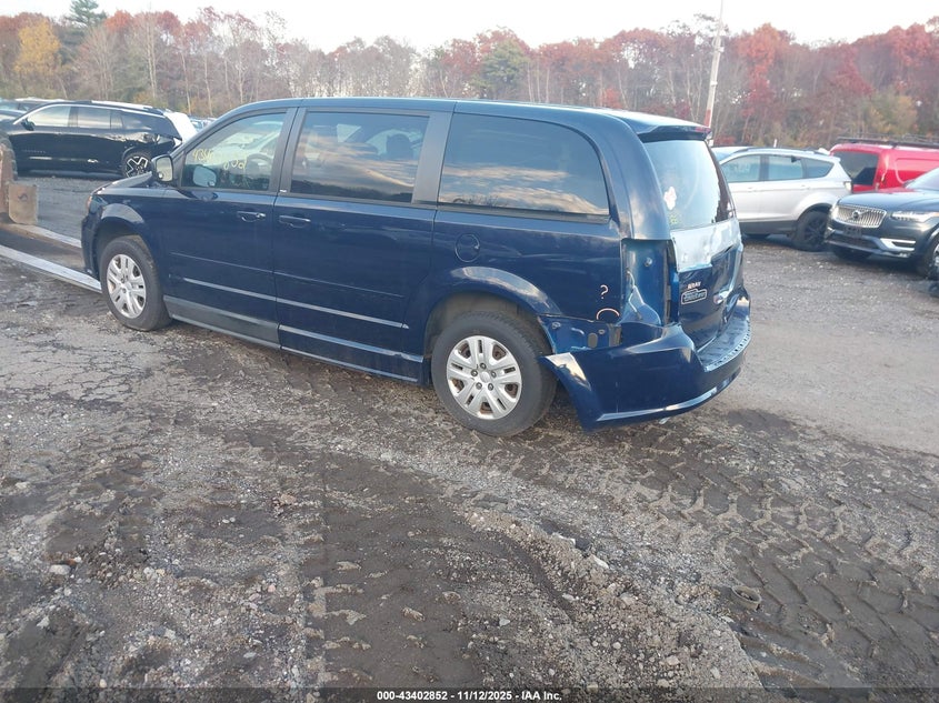 Vin: 2c4rdgbg6er106237, lot: 43897653, dodge grand caravan se 20143