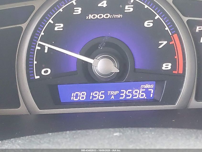 2009 Honda Civic Lx VIN: 2HGFA16589H526063 Lot: 43402933