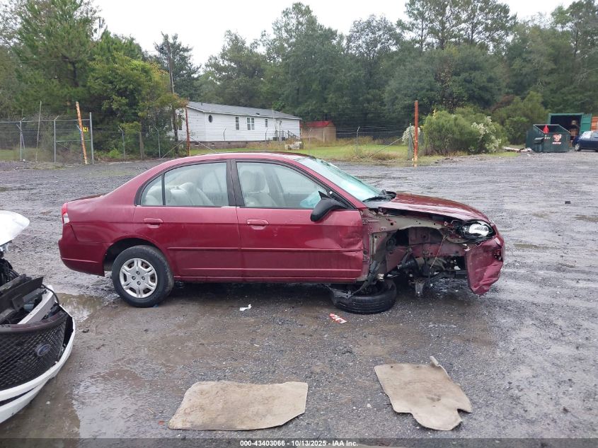 2002 Honda Civic Lx VIN: 1HGES16512L002660 Lot: 43403066