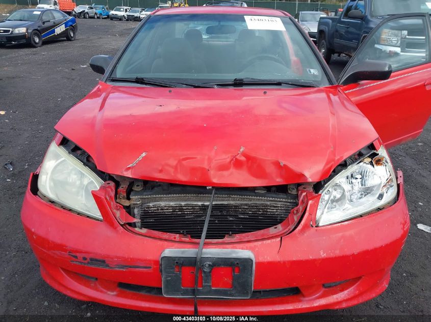 2004 Honda Civic Lx VIN: 1HGEM22524L010288 Lot: 43403103