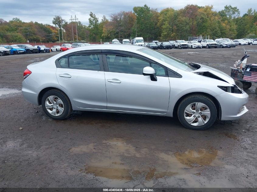 2013 Honda Civic Lx VIN: 19XFB2F5XDE236493 Lot: 43403436