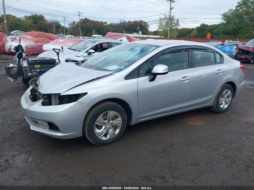 2013 Honda Civic Lx VIN: 19XFB2F5XDE236493 Lot: 43403436