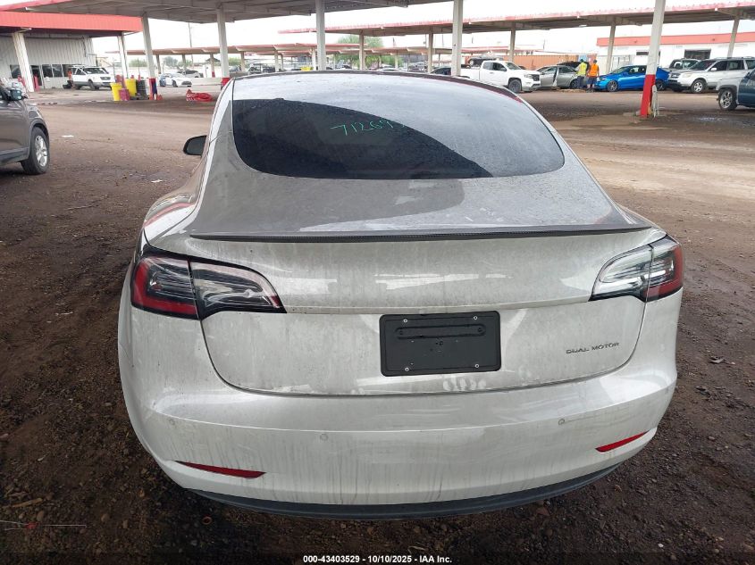 2020 Tesla Model 3 Long Range Dual Motor All-Wheel Drive VIN: 5YJ3E1EB1LF712697 Lot: 43403529