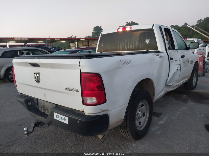 2018 Ram 1500 3.6 Tradesman 4x4 6'4 Box White Lot 111043403662 Vin 1C6RR7FG9JS331747