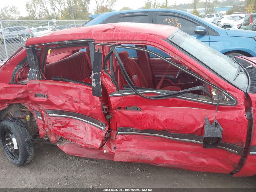 1991 Ford Tempo Gl VIN: 2FAPP36X1MB199652 Lot: 43403700