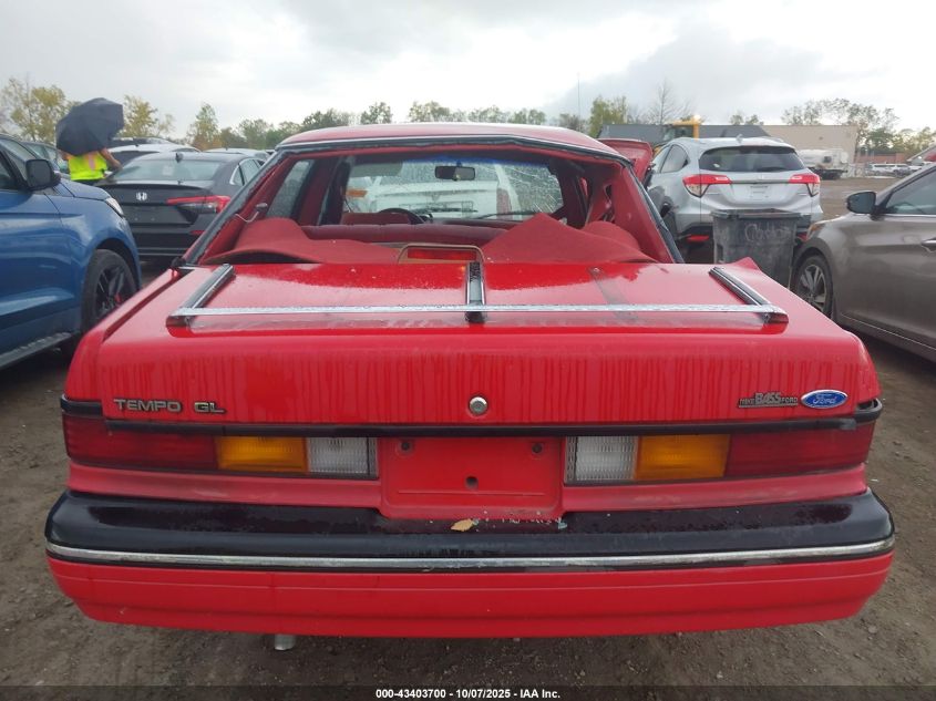 1991 Ford Tempo Gl VIN: 2FAPP36X1MB199652 Lot: 43403700