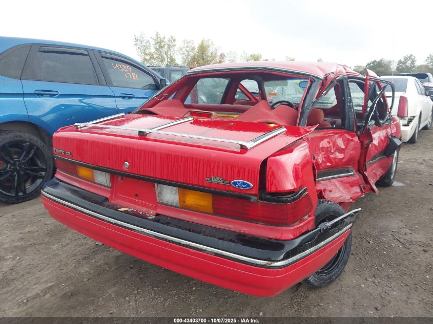 1991 Ford Tempo Gl VIN: 2FAPP36X1MB199652 Lot: 43403700