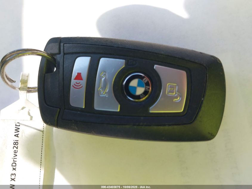 2016 BMW X3 xDrive28I VIN: 5UXWX9C55G0D91255 Lot: 43403875