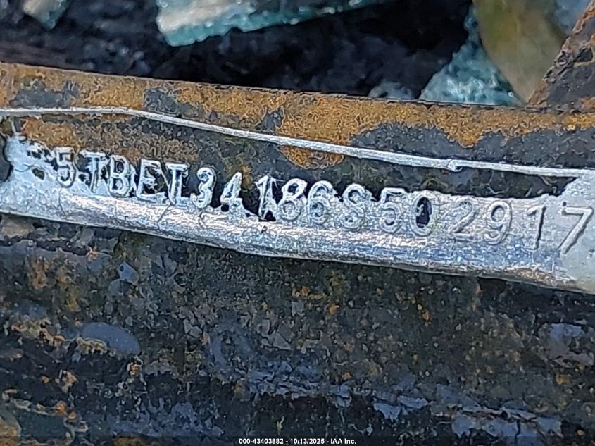 2006 Toyota Tundra Sr5 V8 VIN: 5TBET34186S502917 Lot: 43403882