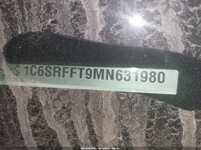 2021 Ram 1500 Lone Star 4X4 5'7 Box VIN: 1C6SRFFT9MN631980 Lot: 43404052