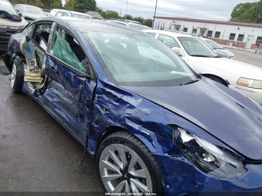 2022 Tesla Model 3 Rear-Wheel Drive VIN: 5YJ3E1EA0NF370475 Lot: 43404425