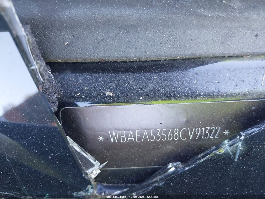2008 BMW 650I VIN: WBAEA53568CV91322 Lot: 43404456