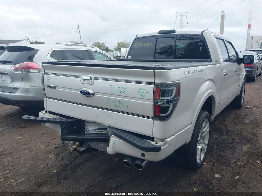 2011 Ford F-150 Lariat Limited VIN: 1FTFW1E62BFA49969 Lot: 43404490