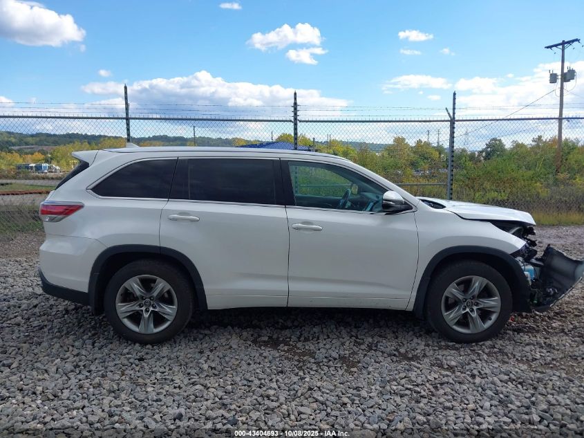 2016 Toyota Highlander Limited V6 VIN: 5TDDKRFH6GS301828 Lot: 43404693