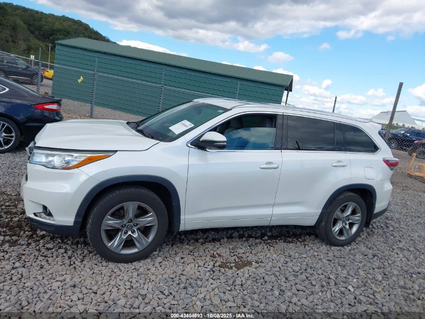 2016 Toyota Highlander Limited V6 VIN: 5TDDKRFH6GS301828 Lot: 43404693