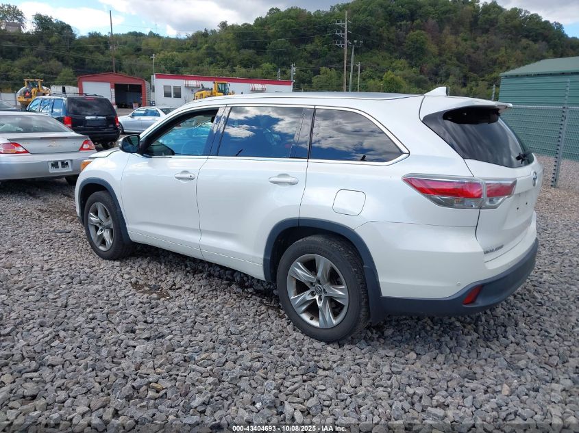 2016 Toyota Highlander Limited V6 VIN: 5TDDKRFH6GS301828 Lot: 43404693