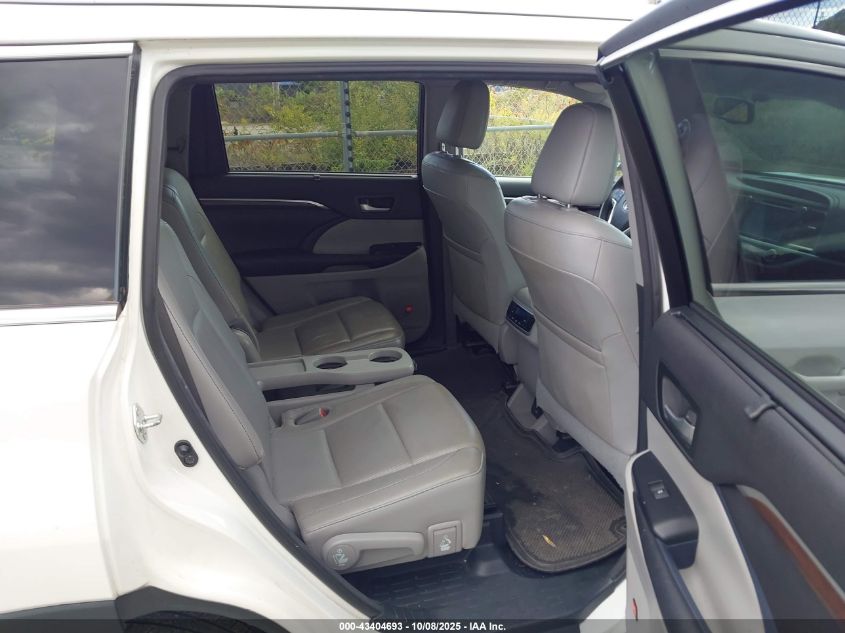 2016 Toyota Highlander Limited V6 VIN: 5TDDKRFH6GS301828 Lot: 43404693