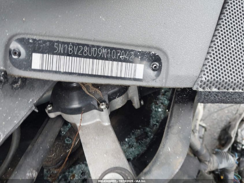 2009 Nissan Quest 3.5 VIN: 5N1BV28U09N107042 Lot: 43404891