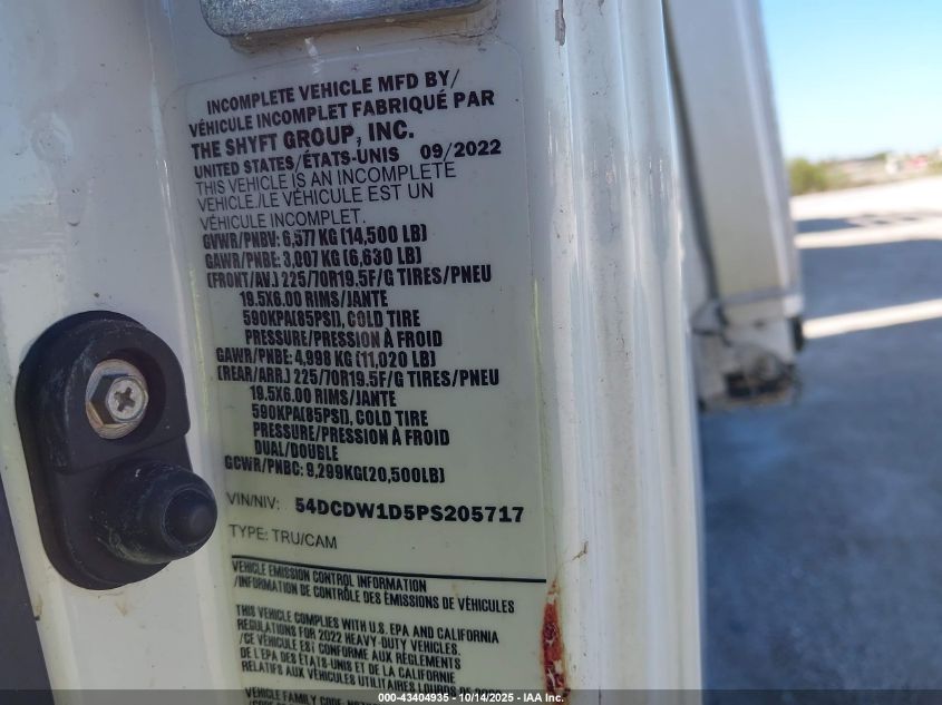 2023 Chevrolet 4500 Lcf Gas VIN: 54DCDW1D5PS205717 Lot: 43404935