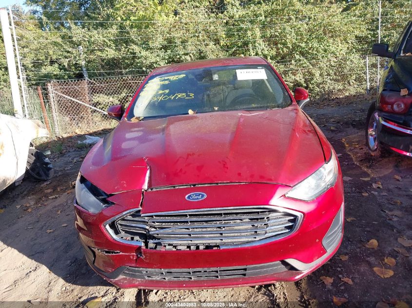 2019 Ford Fusion Se VIN: 3FA6P0HD5KR166035 Lot: 43404983