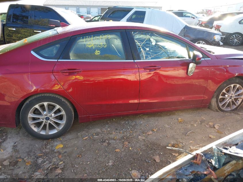 2019 Ford Fusion Se VIN: 3FA6P0HD5KR166035 Lot: 43404983