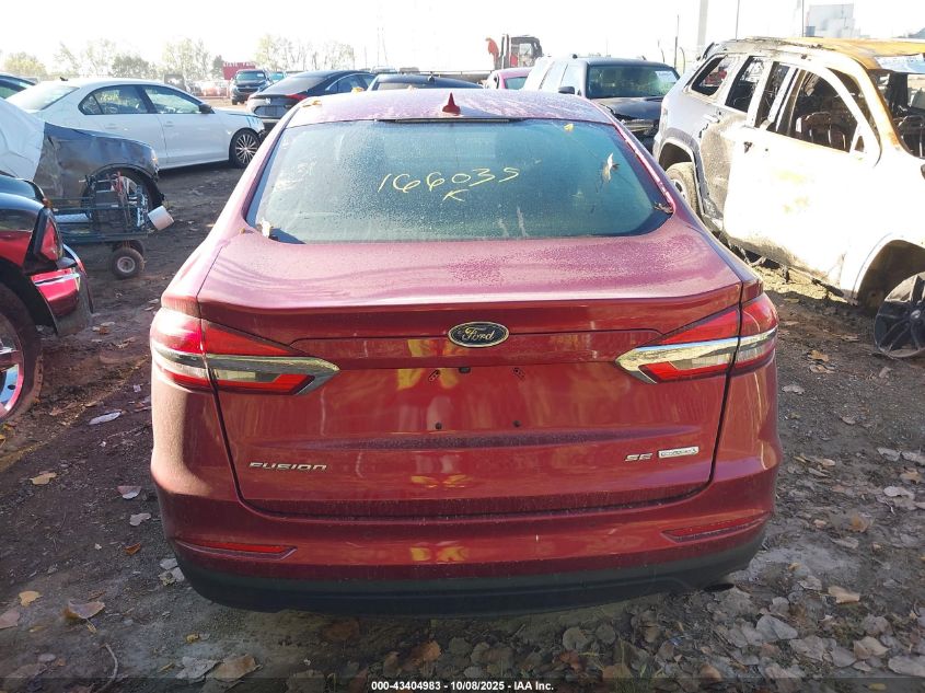 2019 Ford Fusion Se VIN: 3FA6P0HD5KR166035 Lot: 43404983