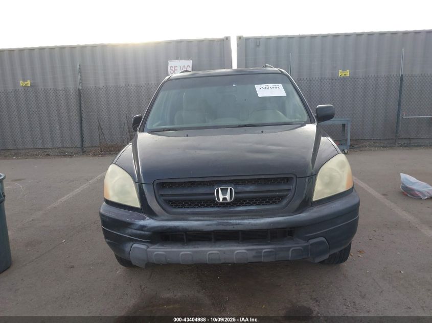 2004 Honda Pilot Ex-L VIN: 2HKYF185X4H554985 Lot: 43404988