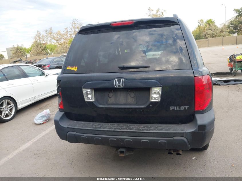 2004 Honda Pilot Ex-L VIN: 2HKYF185X4H554985 Lot: 43404988