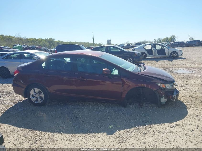 2013 Honda Civic Lx VIN: 19XFB2F51DE061552 Lot: 43404997