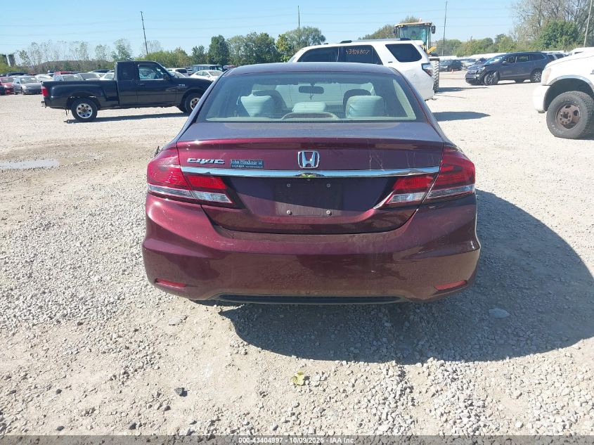 2013 Honda Civic Lx VIN: 19XFB2F51DE061552 Lot: 43404997