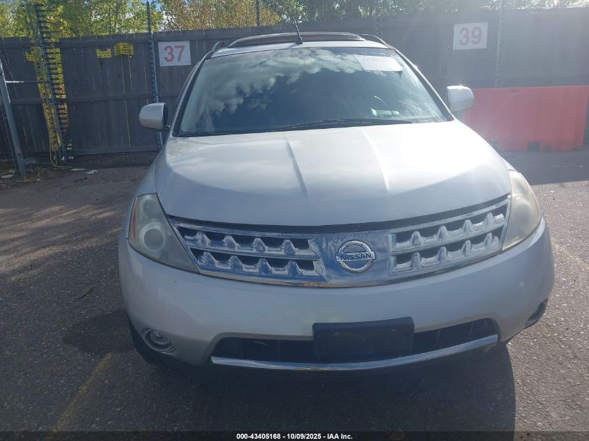 2007 Nissan Murano Sl VIN: JN8AZ08W17W621195 Lot: 43405168