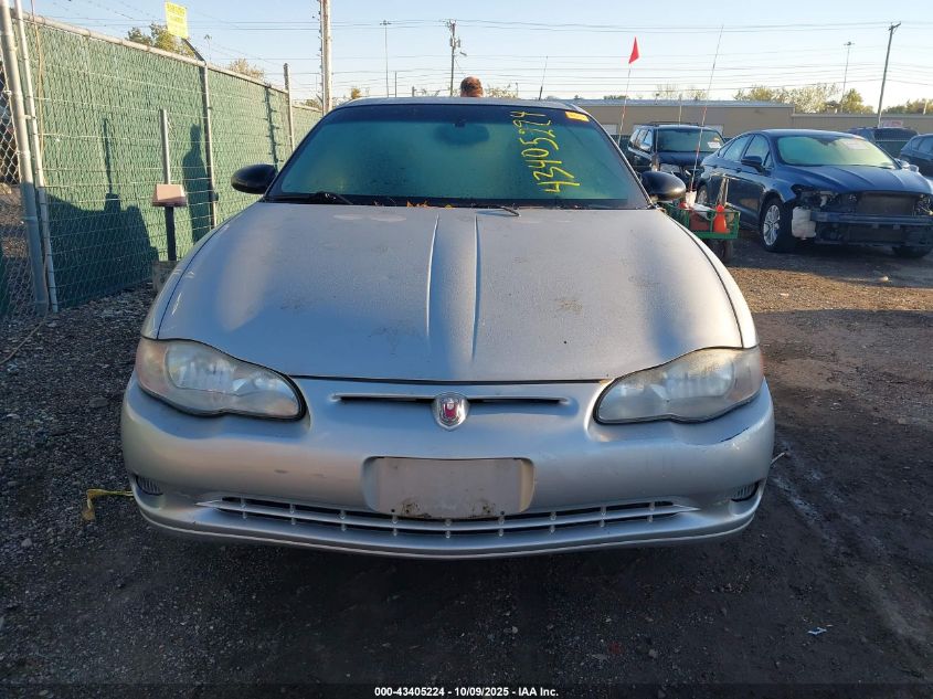 2001 Chevrolet Monte Carlo Ss VIN: 2G1WX15K019266463 Lot: 43405224