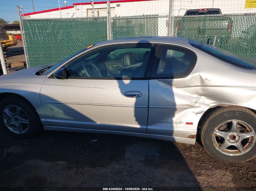 2001 Chevrolet Monte Carlo Ss VIN: 2G1WX15K019266463 Lot: 43405224