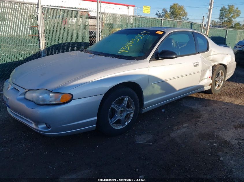 2001 Chevrolet Monte Carlo Ss VIN: 2G1WX15K019266463 Lot: 43405224