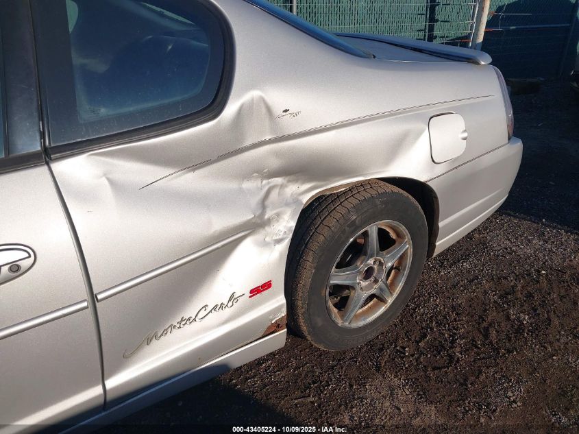 2001 Chevrolet Monte Carlo Ss VIN: 2G1WX15K019266463 Lot: 43405224