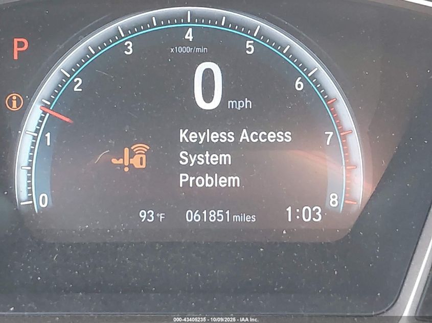 2018 Honda Civic Ex-L VIN: JHMFC1F71JX037884 Lot: 43405235