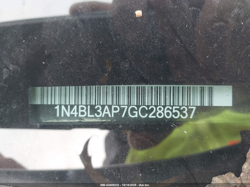 2016 Nissan Altima 3.5 Sl/3.5 Sr VIN: 1N4BL3AP7GC286537 Lot: 43405332